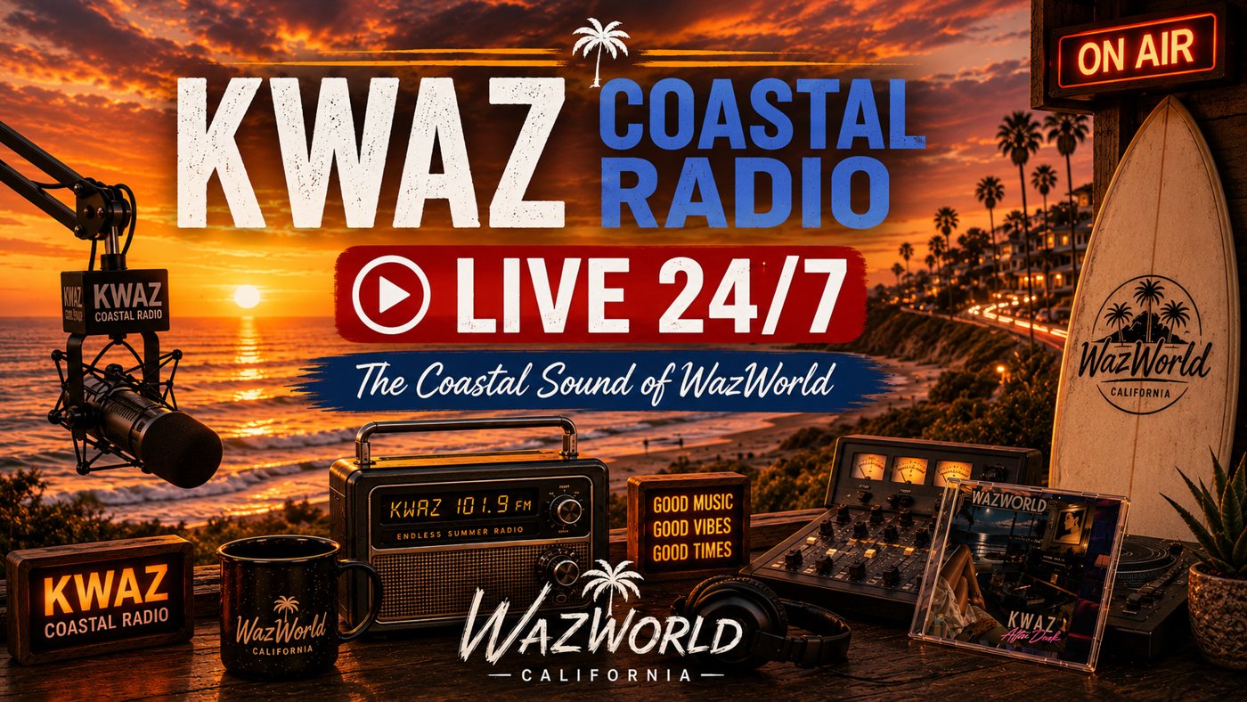 KWAZ Coastal Radio — Live 24/7, The Coastal Sound of WazWorld